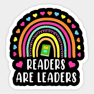 Readers Are Leaders  reading lover book lover Sticker